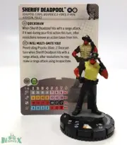 Heroclix Deadpool Weapon X set Sheriff Deadpool #034 Rare figure w/card!