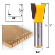 7Â° X 7/8" Dovetail Router Bit - 1/2" Shank - Yonico 14821