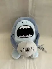 Samezu Jaggy & Yummy Shark Seal 6" Plush nom nom Stuffed ToyNWT