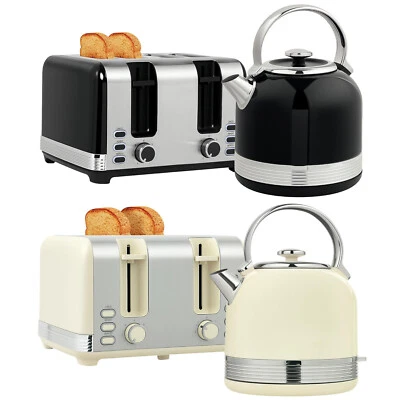 Kettle and Toaster Set 4 Slice Electric Fast Boil Jug 1.7L 3000W