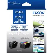 Epson 254XL & 252XL Ink Cartridge Value 4 Pack