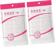 BATHVEVE 20 Sheets Eyelash Positioning Stickers for Women Grafted Eyelash Extension Pads Curved Shape for Easy Application and Practice