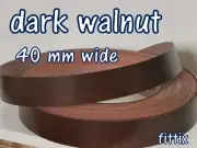 Melamine Pre Glued Iron on Edging Tape/Edge Banding 40 mm Dark Walnut
