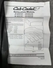 New Old Stock Cub Cadet Mulching Kit for 48-inch Cutting Decks Item#:19A70037100