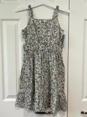Cat & Jack NWT Black & White Toucan SunDress M (8)