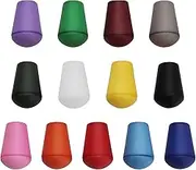 EMSea 65pcs Bell End Stopper with Locking Lid Cord Stopper Bell Shaped Cord Rope Lock for DIY Craft Secure Drawstrings Bags Clothing Polychromatic Combination