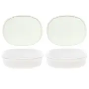 CorningWare 2.5qt Oval French White Casserole Dish and Plastic Lid (2-pack)