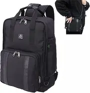 [Aerolite] 40x20x25cm Ryanair Maximum 20L Eco-Friendly Backpack with Removable Small Carry Pouch Travel Carry On Hand Cabin Luggage Flight Rucksack Bag 40x20x25 Ryanair Approved Black, 40x20x25cm