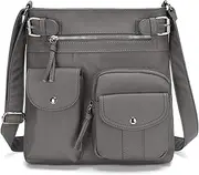 [NICOLE & DORIS] Multi Pockets Handbag Women Crossbody Bag Vintage Shoulder Bag Student Messenger Bag Retro Leather Bags Designer Satchel