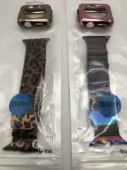 OHCBOOGIE 2 Pack Nylon Solo Loop Compatible with Apple Watch Bands 38/40mm