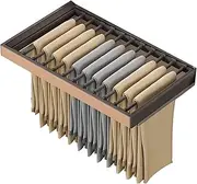 Retractable Pull-Out Pants Drawer, Built-in Wardrobe Pull-Out Basket, Space Saving Under Cabinet Drying Rack(Gray,664-714mm)