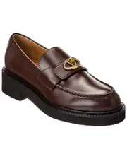 Valentino Leather Loafer 37 Brown