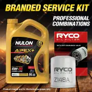 Ryco Oil Filter 5L APX5W30D1 Engine Oil Service Kit for Honda City GM 1.5L 14-On