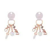 2x Splosh Mystique Libra Metal Keychain Zodiac Bag/Key Accessory Charm Rose Gold