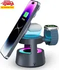 Bluetooth Speaker with Induction Charger 5 in 1 Desk Lamp Holder 65° Tilting Nig