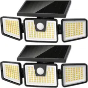 Solar Lights Outdoor, 2 Pack LED High Brightness Cordless Solar Motion Sensor...