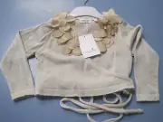 KA-BOOSH GIRLS IVORY GLITTER WRAP CARDIGAN SIZE 2 BNWT KABOOSH