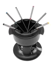 [Chasseur] Enamelled Cast Iron Fondue Set 21cm/1.4L in Black