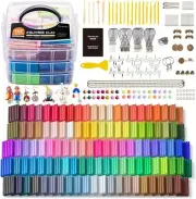 112 Colours Polymer Clay, Soft Oven Bake Modeling Clay Kit, 16 Kinds of Acces...