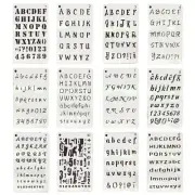 12pcs Painting Templates Coffee Template Alphabet Stencils Drawing Stencils