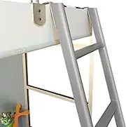 Bunk Bed Ladder Replacement Loft Ladder with 2 Hooks Kids Adult Metal Step Climbing Ladder, Load Capacity 150kg/330lbs (Size : 1.5m/59 Inch)