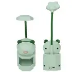 AU (Green)LED Cartoon Desk Lamp Eye Protection Reading Night Light USB Charging