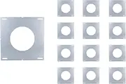 ZYC Rough in Plate Silver - 3.8 inch 12pcs New Construction Recessed Light Rough in Plate, with Notches, Downlights Slim Kit Bracket, Diameter 3.8 inch, 12pcs.