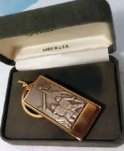 VINTAGE ANSON Basketball Hoops 2-Tone KEY CHAIN RING ~ NOS BOX # AKD94308 USA