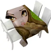 Faces of Faery #28 Swamp Girl and Frog Tablecloth
