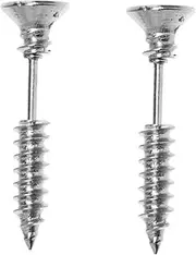 [Healeved] 1Pair Screw Cartilage Studs Stainless Steel Punk Earrings for Unique Fashion Style Minimalist Design for Hip Hop Punk Looks of Eye Catching Ear Piercing Jewelry