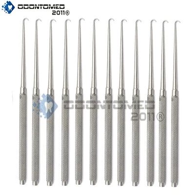 12 Joseph Skin Hook Single Prong Dermal Surgical Instruments