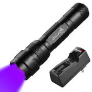 ULTRAFIRE UV Flashlight 395-405 nm Led Blacklight for Curing UV Glue, Leak De
