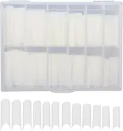 240pcs Extravega as dicas de unhas artificiais falsas apropriadas para a maioria com a maioria dos artistas de unhas de aplicações fáceis de PMMA (Natural color 240 pieces)