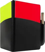 TOPTIE Referee Wallet Soccer Notebook Ref Red and Yellow Card for Football Matches, with 5PCS Score Sheets and 1PC Pencil