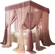 Bed Canopy European Princess Style Mosquito Net, Double Canopy Canopy with Stand, Easy to Install and Easy to Dismantle (Color : A1, Size : 180x220x210cm)