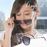 在飛比找momo購物網優惠-【MEGASOL】寶麗萊UV400偏光太陽眼鏡(交叉格紋鏡架