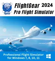 Flight Gear 2024 - Flight Simulator Software Windows on DVD-ROM - FREE SHIPPING