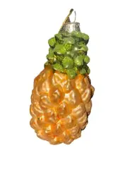 Kringle Glass Tropical 5” Glittery Pineapple Ornament