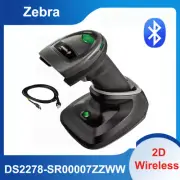 Zebra DS2278-SR00007ZZWW Bluetooth 1D 2D Barcode Scanner with USB Cable & Cradle