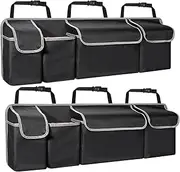Car Boot Organiser Car Trunk Organizer For SUV Backseat Hanging Organizer For SUV Truck MPV Upgrade Back Seat Storage Bags With 4 Pockets Boot Storage(2PCS)