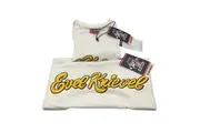 Jeanswest 2 Pack EVEL KNIEVEL 100% Cotton White Print T-Shirts Mens Sz M NEW