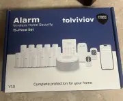 tolviviov Alarm System for Home Security DIY Door Alarm Security System 15 Piece