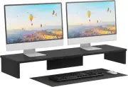 Dual Monitor Stand Riser, Large Computer Monitor Stand for Desk, Monitor Riser f
