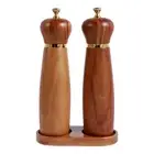 Salt Pepper Mill Manual Grinder Shaker Adjustable Pepper Mill With Standing Tray