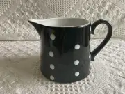 Black & White Polka Dot Creamer Syrup Pitcher 12 Oz