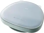 Tommee Tippee Silicone Section Plate with Hygiene Lid, 4m+, Food Grade Silicone, Strong Suction Base, Three Sections, Perfect for Weaning, Green