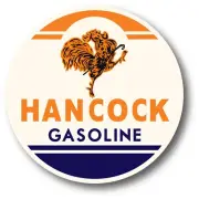HANCOCK GASOLINE V2 LUBSTER SHELL MARATHON 66 DECAL GAS OIL CAN PUMP STICKER
