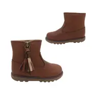 Grosby Penny Tassle Girls Boots Cute Smooth Upper Ankle Boot Tassled Zip