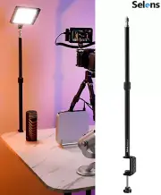 Selens Camera Desk Mount Stand 15-26in TableTop Light Clip Stand with Ball Head