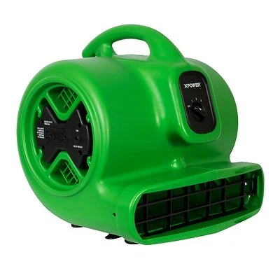 XPOWER X-600A 1/3 HP Air Mover, Carpet Dryer and Utility Fan w GCFI Outlets